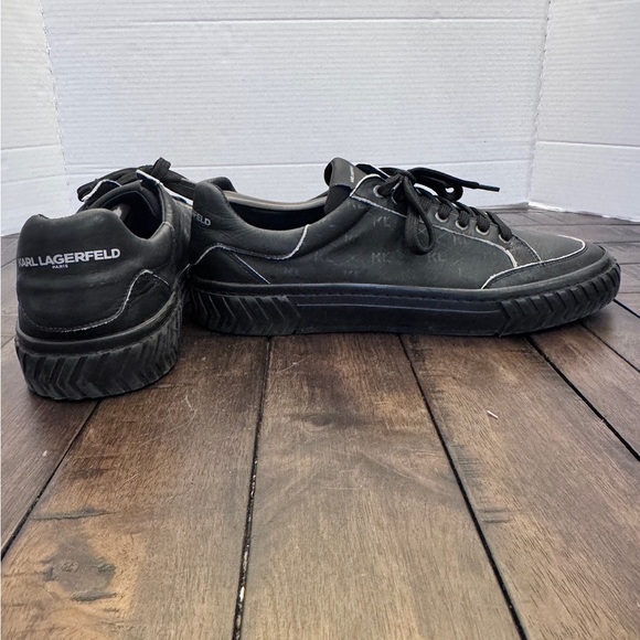 Karl Lagerfeld Other - Karl Lagerfeld Paris Black Leather Sneakers Chunky Sole KL Logo EU 46 / US 13